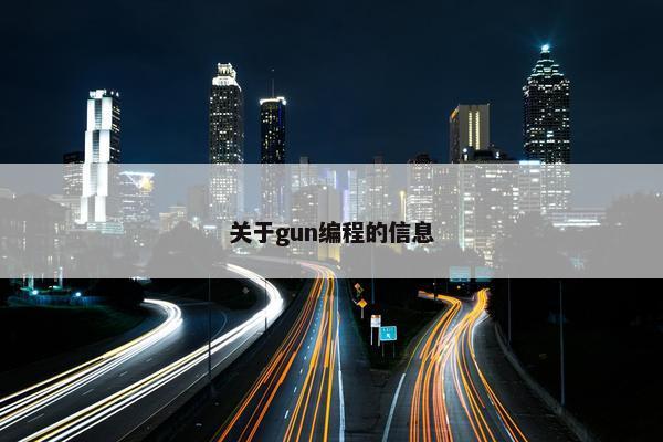 关于gun编程的信息