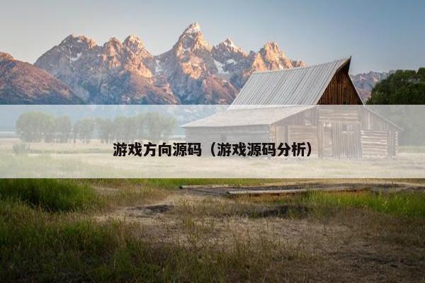 游戏方向源码（游戏源码分析）