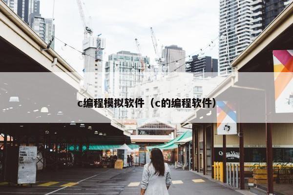 c编程模拟软件（c的编程软件）