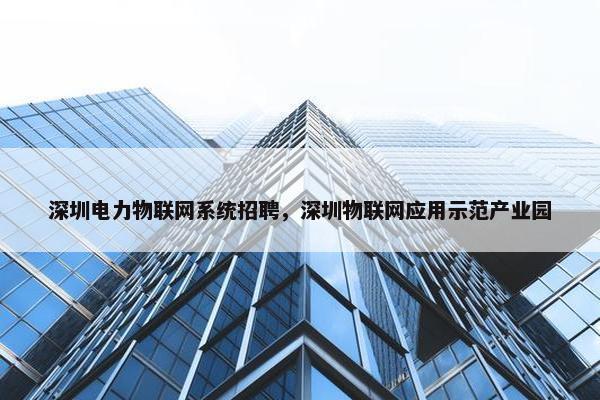 深圳电力物联网系统招聘，深圳物联网应用示范产业园