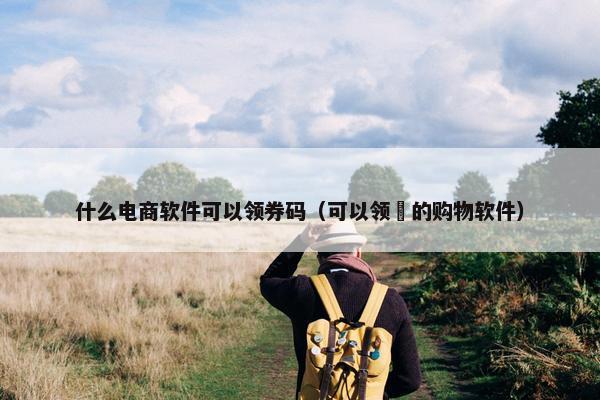 什么电商软件可以领券码（可以领劵的购物软件）