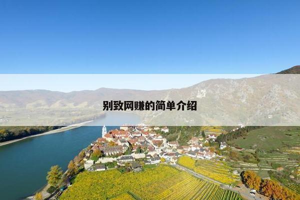 别致网赚的简单介绍