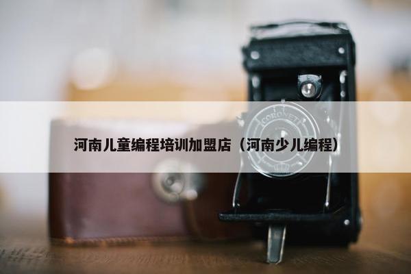 河南儿童编程培训加盟店（河南少儿编程）