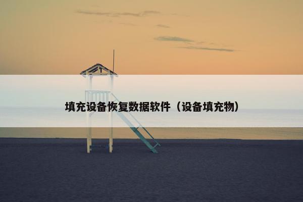 填充设备恢复数据软件（设备填充物）