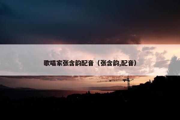 歌唱家张含韵配音（张含韵,配音）