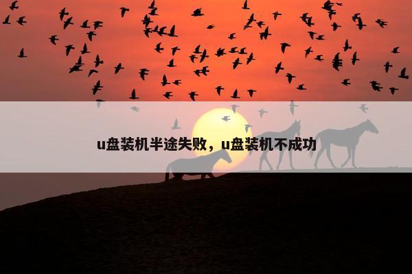 u盘装机半途失败，u盘装机不成功