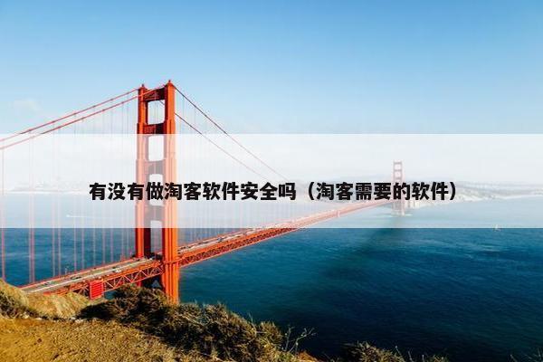 有没有做淘客软件安全吗（淘客需要的软件）