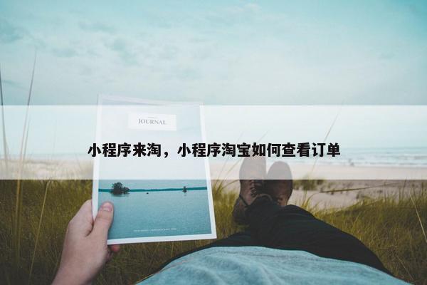 小程序来淘，小程序淘宝如何查看订单