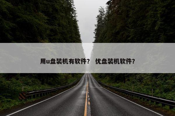 用u盘装机有软件？ 优盘装机软件？