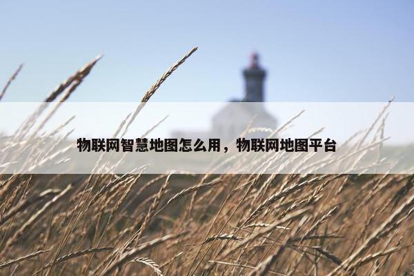物联网智慧地图怎么用，物联网地图平台