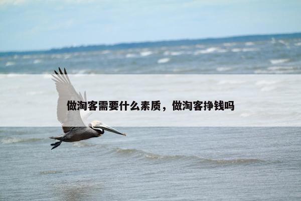 做淘客需要什么素质，做淘客挣钱吗