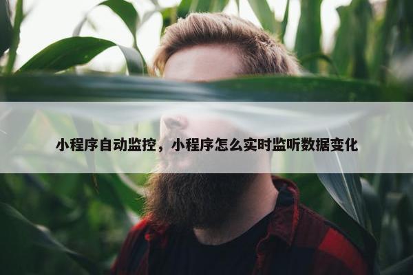 小程序自动监控，小程序怎么实时监听数据变化