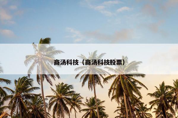 商汤科技（商汤科技股票）