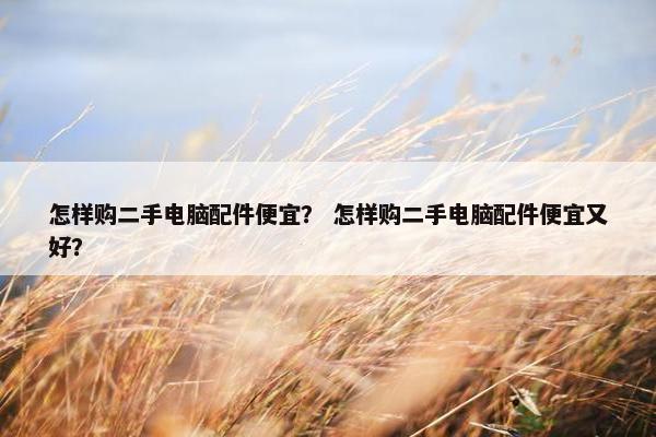 怎样购二手电脑配件便宜？ 怎样购二手电脑配件便宜又好？