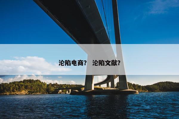 沦陷电商？ 沦陷文献？