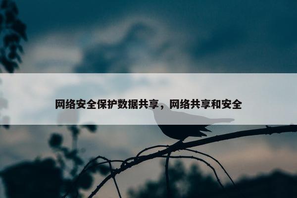 网络安全保护数据共享，网络共享和安全