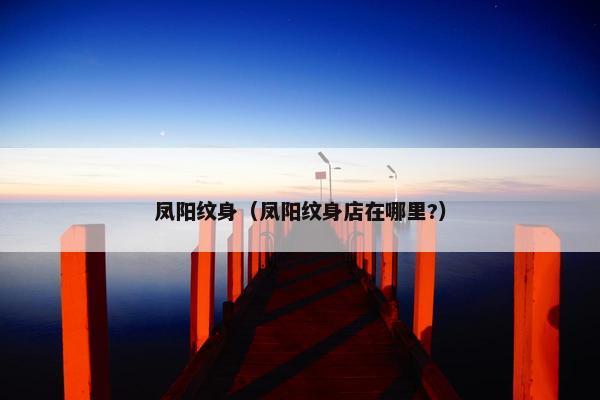 凤阳纹身（凤阳纹身店在哪里?）