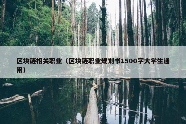 区块链相关职业（区块链职业规划书1500字大学生通用）