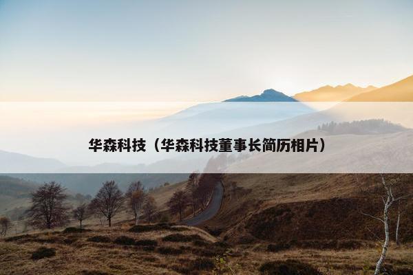 华森科技（华森科技董事长简历相片）
