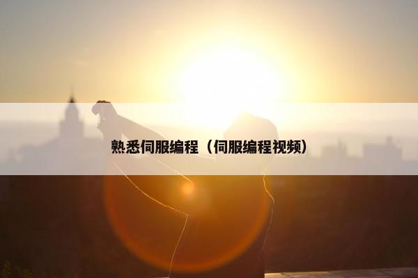 熟悉伺服编程（伺服编程视频）