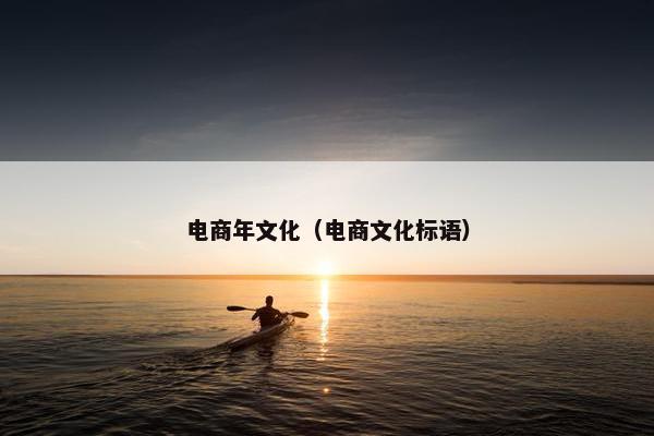 电商年文化（电商文化标语）