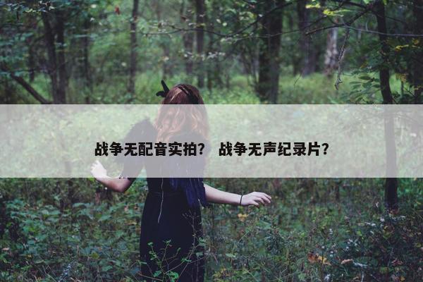 战争无配音实拍？ 战争无声纪录片？