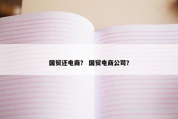 国贸还电商？ 国贸电商公司？