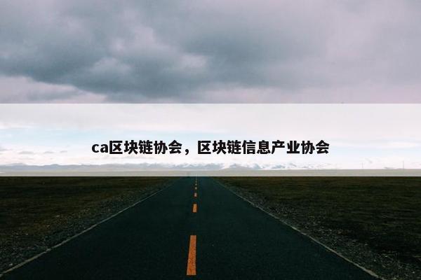 ca区块链协会，区块链信息产业协会