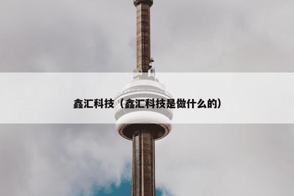 鑫汇科技（鑫汇科技是做什么的）
