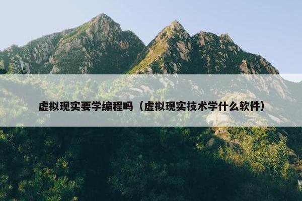 虚拟现实要学编程吗（虚拟现实技术学什么软件）