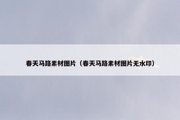 春天马路素材图片（春天马路素材图片无水印）