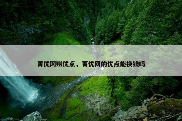 菁优网赚优点，菁优网的优点能换钱吗