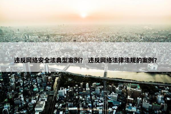 违反网络安全法典型案例？ 违反网络法律法规的案例？