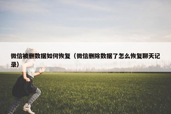 微信被删数据如何恢复（微信删除数据了怎么恢复聊天记录）