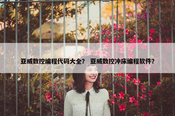 亚威数控编程代码大全？ 亚威数控冲床编程软件？