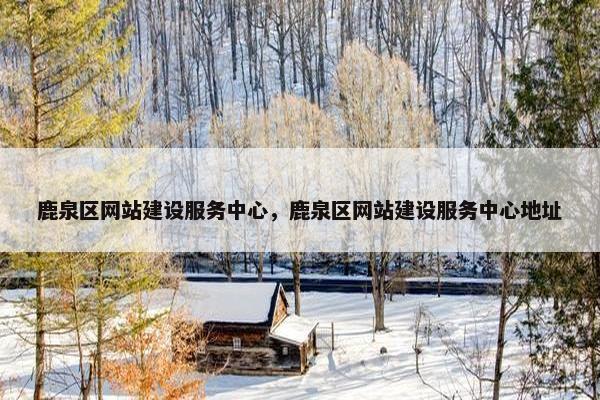 鹿泉区网站建设服务中心，鹿泉区网站建设服务中心地址