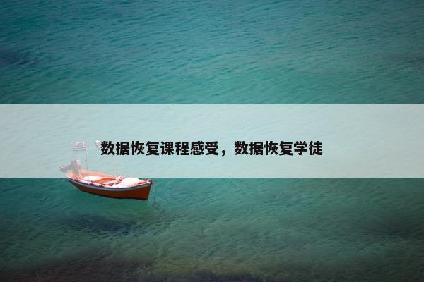 数据恢复课程感受，数据恢复学徒