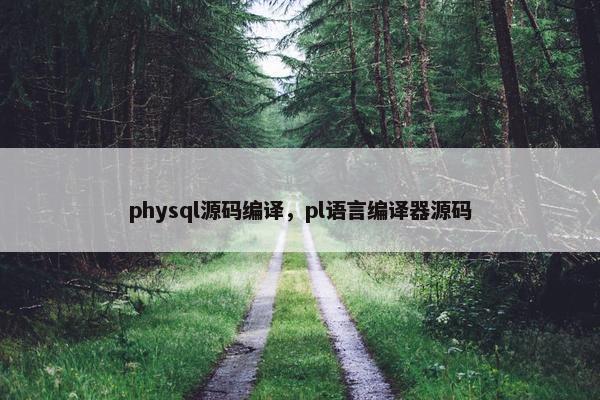 physql源码编译，pl语言编译器源码