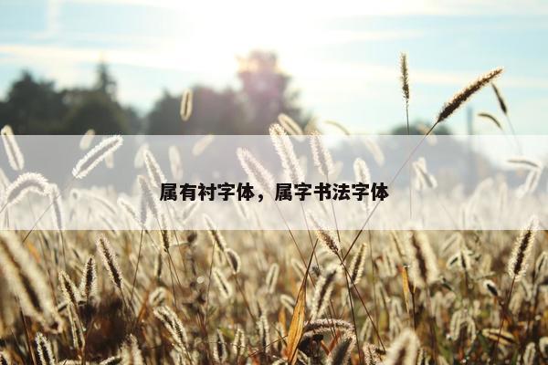 属有衬字体，属字书法字体