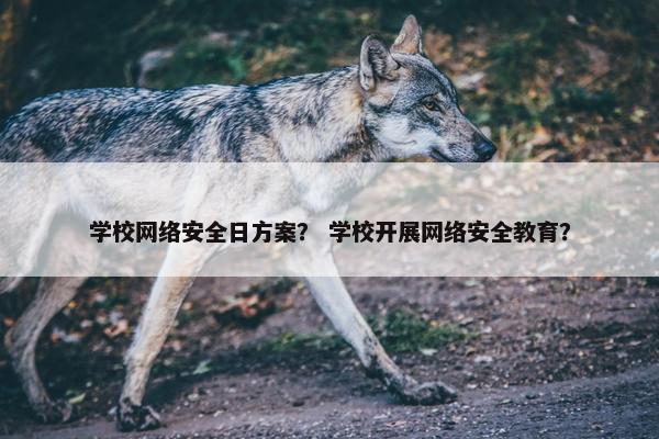 学校网络安全日方案？ 学校开展网络安全教育？