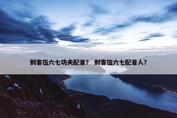 刺客伍六七功夫配音？ 刺客伍六七配音人？