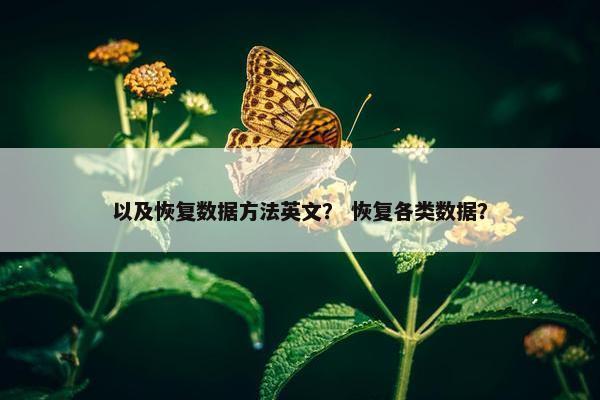 以及恢复数据方法英文？ 恢复各类数据？