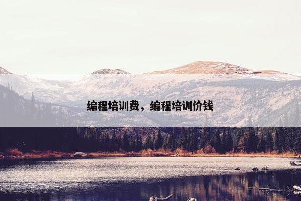 编程培训费，编程培训价钱