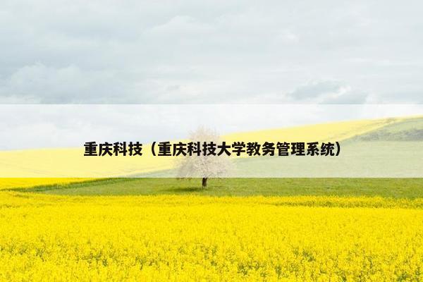 重庆科技（重庆科技大学教务管理系统）
