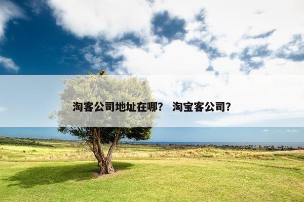 淘客公司地址在哪？ 淘宝客公司？