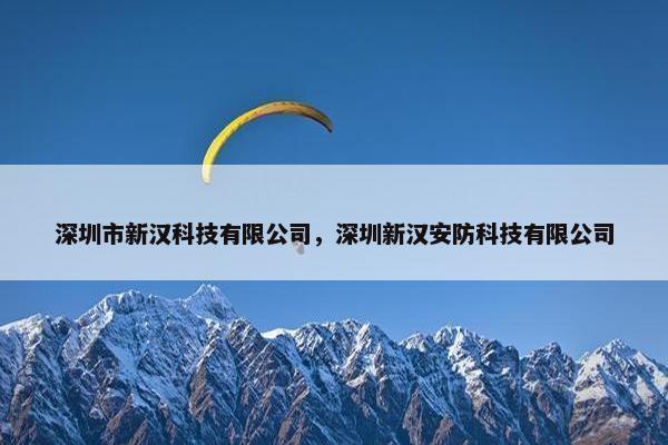 深圳市新汉科技有限公司，深圳新汉安防科技有限公司