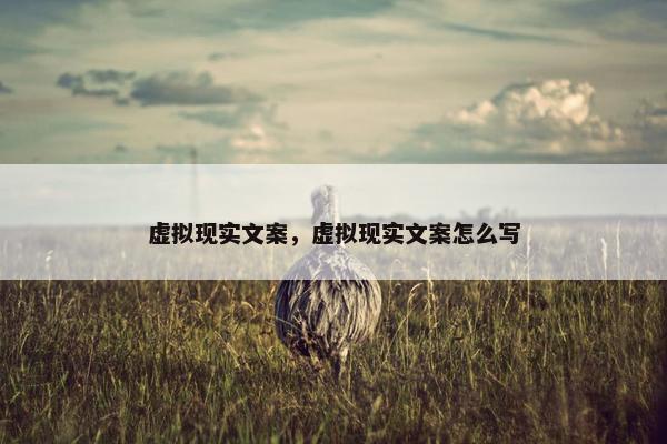 虚拟现实文案，虚拟现实文案怎么写