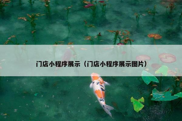门店小程序展示（门店小程序展示图片）
