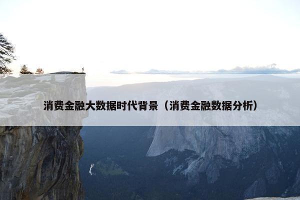 消费金融大数据时代背景（消费金融数据分析）
