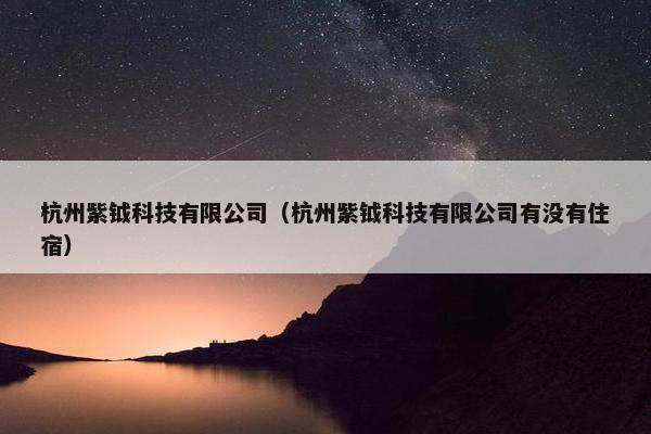 杭州紫钺科技有限公司（杭州紫钺科技有限公司有没有住宿）